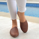 Tana-Womens Handwoven Leather Mules